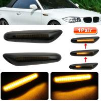 Gratis Ongkir 2ชิ้นเลนส์แบบไดนามิก LED ไหลด้านข้างไฟกะพริบสำหรับ BMW E90 E91 E92 E93 E46 E82 E60