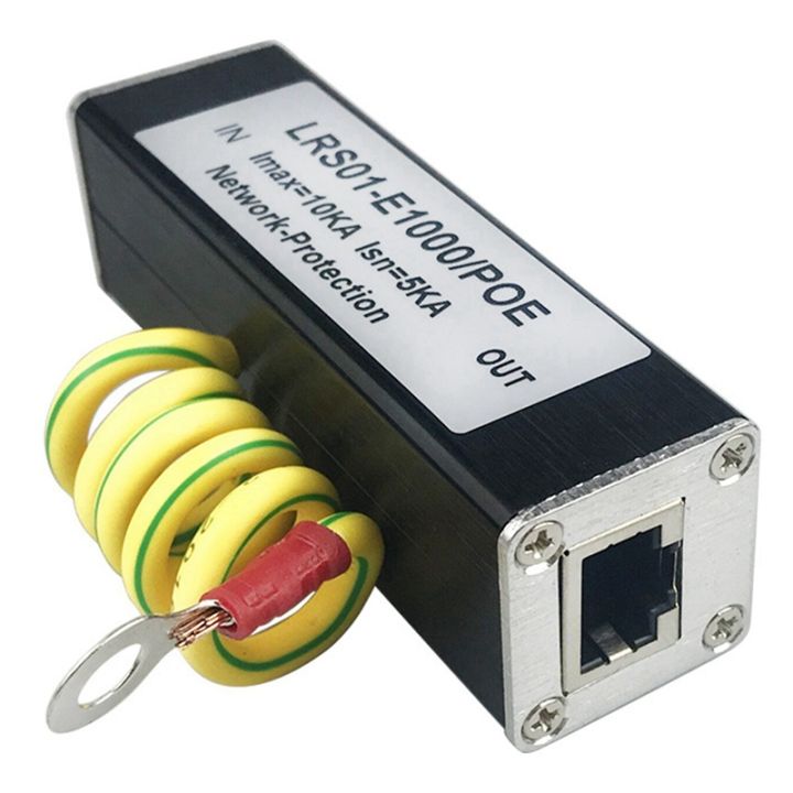2x-100-1000m-poe-ip-camera-network-poe-switch-rj45-amp-poe-surge-protector-protection-device-arrester-spd-1000m