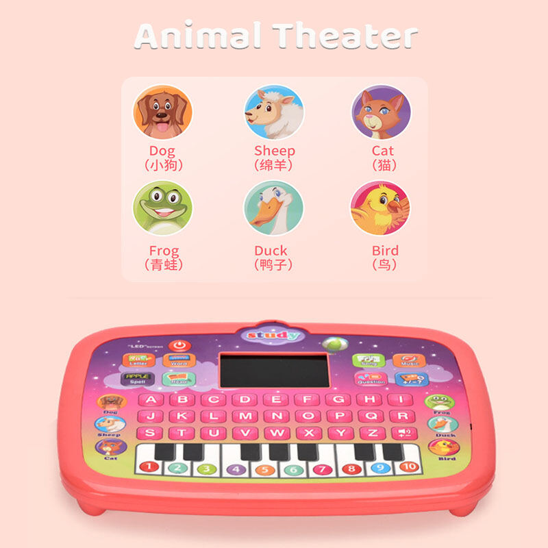 Education Toys Learning Machine Tablet with LED Screen Learning Laptop Toys Alphabet Piano Toy Tablet Main Bayi