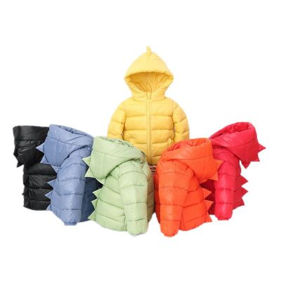 2 3 4 5 6 Years Old Winter Baby Boys Jacket Fashion 3D Dinosaur Outerwear Hooded Zipper Christmas Party Girl Coat Kids Clothes