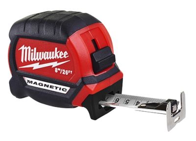 Milwaukee Tape Measuring 8M / 26FT ตลับเมตร ความยาว 8 เมตร /26ฟุต มีแถบหัวแม่เหล็ก เลขคมชัด ยี่ห้อ MILWAUKEE 48-22-0626 8m / 26ft จากตัวแทนจำหน่ายอย่างเป็นทางการ