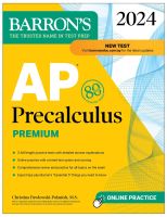 หนังสืออังกฤษใหม่ AP Precalculus Premium, 2024: 3 Practice Tests + Comprehensive Review + Online Practice [Paperback]