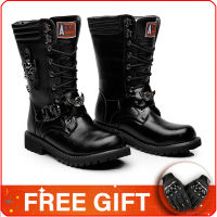 Motorcycle Boots Men Fashion Army Military Combat Metal Retro Artificial Leather Punk Martin Motocicleta Botas Protective Gears