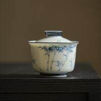 ชุดถ้วยน้ำชาทาสีจีนสำหรับชามมือถ้วย Gaiwan ถ้วย Chawan Deng Ceramony