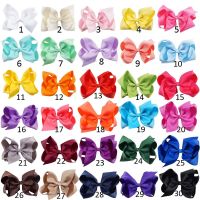 30PcsLot 6 Inch Solid Hair Bow Top Knot Plain Hair Clips For Girls Wholesale Price Hair Accessories Fashion Handmade Headwear