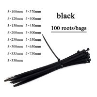 Industries Fasten Zip Ties Multi-Purpose Self Locking Nylon Cable Ties (100 Pcs) Black Cord Bundling Management Cable Management