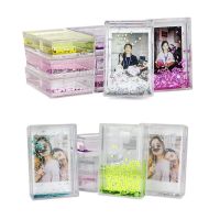 3 Inch Sequin Quicksand Photo Frame Personality Bedside Table Decoration Photo Album Film Bag for Fuji Instax Mini11/9/8 Films