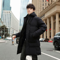 2021 Winter Mens Solid Color Waterproof Parkas Keep Warm Snow Jackets Thickened Hooded Long Coats Cotton-padded Clothes M-5XL