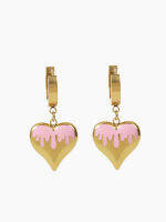 Cider ต่างหูผู้หญิง ต่างหูรูปหัวใจ เครื่องประดับผญ ลุคสตรีท สไตล์Y2KHeart Drop Earrings