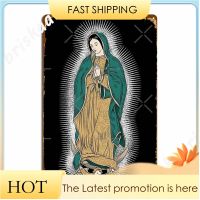 Virgin Mary Angaming Lady Guadalupe โปสเตอร์ Slatwall โลหะตกแต่งบาร์โรงรถส่วนบุคคลบาร์ดีบุกโลโก้โปสเตอร์ 20 * 30 ซม