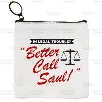 Better Call Saul Breaking Canvas Coin Purse Canvas Bag Small Square Bag Key Bag Storage Bag Card Bag Cartoon Coin Bag