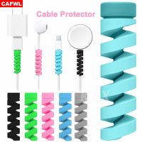 ?Ready Stock? 2/4PCS Set Color Spiral Cable protector Data Line Silicone Bobbin winder Protective For Android iPhone USB Charging Cable Random Color