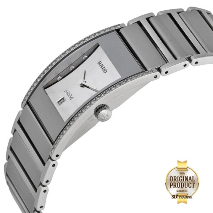 rado-jubile-womens-quartz-integral-silver-dial-watch-รุ่น-r20732712
