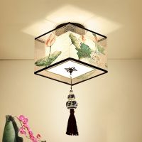 ZZOOI Classic Vintage Chinese Led Hanging Ceiling Lights China Design Modern Pendant Ceiling Lamp for Living Room Bedroom