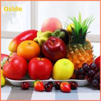 OSIDE ของขวัญ อุปกรณ์ประกอบฉากการถ่ายภาพ เครื่องประดับเดสก์ท็อป สีส้มเหมือนจริง พีชเลมอนปลอม แอปเปิ้ลประดิษฐ์ ผลไม้จำลอง