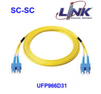 LINK SC-SC Patch Cord OS2, Duplex Single-mode, (3.0 mm Jacket) Link UFP966D31-03 Fiber Optic /UPC-UPC, Lengths 3 m.