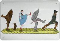 Walking Of Oz Wizard Novelty ที่จอดรถ Retro โลหะดีบุกป้ายโปสเตอร์ Wall Decor Art Shabby Chic ของขวัญ New