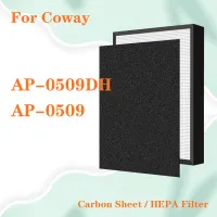 สำหรับเครื่องฟอกอากาศ Coway AP-0509DH AP-0509 Series AP0509DH เปลี่ยนแผ่นกรอง HEPA และแผ่นกรองถ่านกัมมันต์