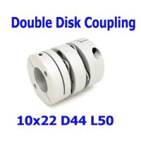 คัปปลิ้งสำหรับต่อแกนเพลามอเตอร์ Double Disc ขนาด 10X22 D44L50. SKU:030492