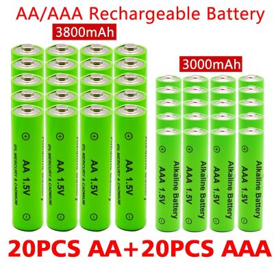 AA AAA rechargeable AA 1.5V 3800mAh 1.5V AAA 3000mAh Alkaline battery flashlight toys watch MP3 player replace Ni-Mh battery
