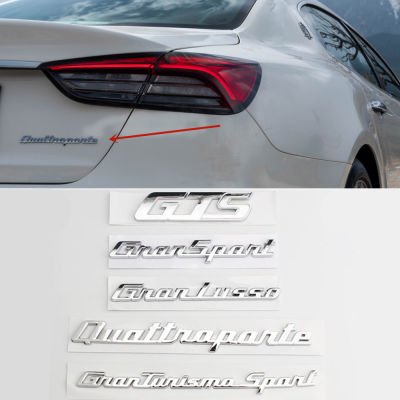 Car Rear Emblem Sticker Accessories For Maserati Grantuanismo Sport GTS Granlusso Quattroporte Gransport Auto Trunk Emblem Decal