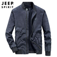 JEEP SPIRIT Men S Jacket New Men S Cool Casual Baseball Collar Jacket Multi Bag Jacket