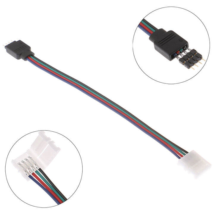 csndices-tanhaigang-15cm-5050-rgb-4-pin-led-strip-light-connectors-strip-to-power-adaptor-connector