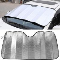 【LZ】 Winter Summer Foldable Car Windshield Visor Cover Front Rear Block Window Sun Shade Silver