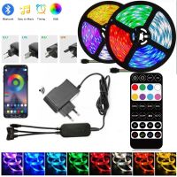 ไฟ LED แถบบลูทูธ USB 5050 2835 5โวลต์ LED S TRIP RGB โคมไฟที่มีความยืดหยุ่นเทปริบบิ้น RGB ทีวีสก์ท็อปหน้าจอแสงไฟไดโอดเทป