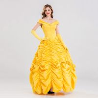 Movie Beauty And The Beast Belle Cosplay Costume Dress Adult Princess Belle Costume Prince Adam Costume For Men Halloween Party