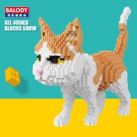 ตัวต่อนาโน Balody น้องแมวส้มขาว เดิน (Orange-white Cat nano block) จีน ของสะสม ของเล่น ของฝาก ของตั้งโชว์ เสริมฮวงจุ้ย