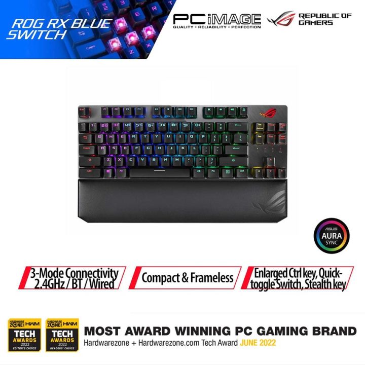 ASUS Republic of Gamers Strix Scope RX TKL Wireless Deluxe RGB Mechanical  Gaming Keyboard (RX Red Switches)