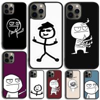 Funny Man Middle Finger Phone Case For iPhone 14 13 12 Mini 11 Pro Max SE 2020 5 6S 7 8 Plus X XS Max XR Cover Shell