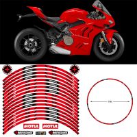 17 quot; Strips Motorcycle Wheel Tire Stickers Reflective Rim Tape Motorbike Decals for Ducati Panigale V4