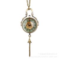 ❀❀ Foreign trade hot classic retro bulls eye transparent glass garden ball simple mens and womens mechanical pocket watch one piece dropshipping