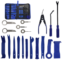 19Pcs รถ Disassembly ชุดเครื่องมือ Hand เครื่องมือ Removal ชุดเครื่องมือ Auto Audio Disassembly ชุดเครื่องมือคลิปคีม Fastener Remover ชุดเครื่องมือ