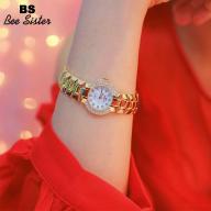 BS Bee Sister Đồng hồ kim cương đeo tay 1312 cho nữ dây đồng hồ bằng thép không gỉ đính đá toàn mặt kiểu Hàn Quốc thời thượng - INTL thumbnail