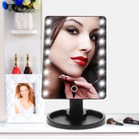 Professional LED Touch Screen Makeup Mirror Luxury Mirror with 16/22 LED Lights 180 Degree Adjustable Table Make Up Mirror