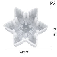 Sirola เทียนหอมแม่พิมพ์ซิลิโคนรูปเกล็ดหิมะคริสต์มาส,เทียนหอมแม่พิมพ์สบู่แบบทำเองเครื่องมือทำช็อกโกแลตลูกอม