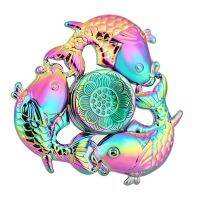 Fidget Spinner Zinc Alloy Carp Fish Head Hand Fingertip Gyroscope Adult Kids Relieves Stress Anti-Anxiety Creative Toys Gift