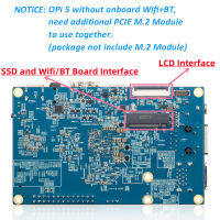 Orange Pi 5 Type-C แหล่งจ่ายไฟ8GB Ram RK3588S PCIE โมดูล Externel Wifi6 BT5 Single Board คอมพิวเตอร์สีส้ม Pi5บอร์ดสาธิต