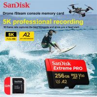 Sandisk Extreme การ์ดไมโครการ์ด SD SDXC 512GB UHS-I 128GB 256GB 64GB อะแดปเตอร์การ์ดแฟลชการ์ดเมมโมรี่ TF V30 U3สำหรับกล้อง DJI