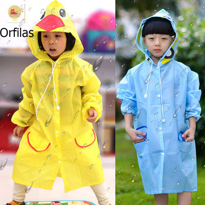 Orfilas 🌲🌲เสื้อกันฝนเด็ก เสื้อกันฝนนักเรียน เสื้อกันฝนและอุปกรณ์กันฝน เกาหลี จัดแต่งทรงผมสัตว์ การ์ตูน 3-8Years เสื้อกันฝนเด็กแบบยาว