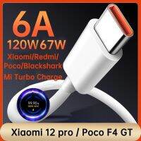 Original Xiao Mi 6A Usb Type C สายชาร์จ Turbo 120W Tipo Fast Charging Cabo สำหรับ Mi 12 11 10 Pro 5G Poco F4สีแดง Mi K50 K40 K30S