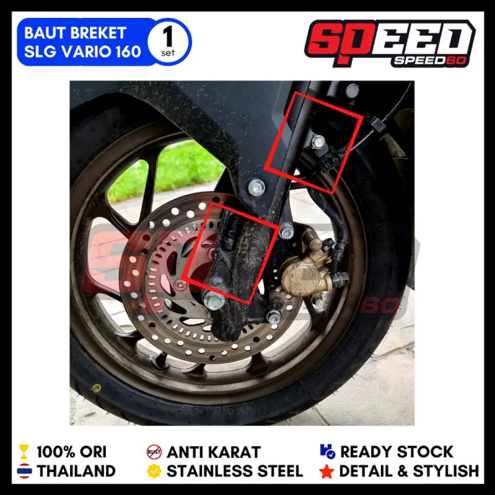 Baut Breket Selang Rem Depan Honda Vario Baut Probolt Thailand Stainless King Nut Lazada