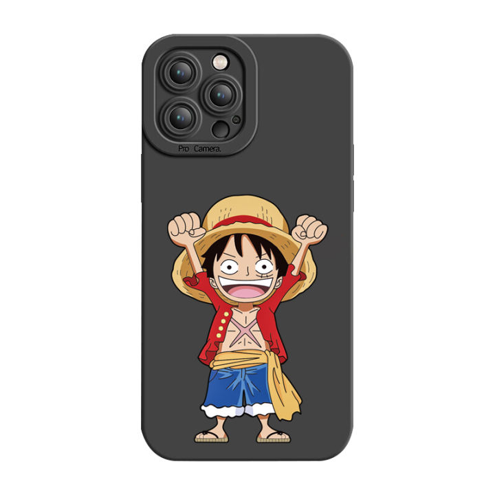 เคสสำหรับ-vivo-โทรศัพท์-t1-5g-y35-y02s-4g-y30-y55-y75-y01-y21-y33s-y3s-y12-y20-y15a-y11s-ฝาครอบป้องกัน-y12a-ขอบสี่เหลี่ยมน่ารักลูฟี่ฝาครอบฟูเต็มเลน