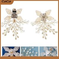 CUCU 1pair(2PCS) ส้นสูงมีส้น เข็มกลัดติดผนัง อุปกรณ์เสริมสำหรับเจ้าสาว คลิปหนีบรองเท้าลูกปัดลายดอกไม้ หัวเข็มขัดเสน่ห์ คลิปเงาพลอยเทียม ตกแต่งรองเท้าแต่งงาน