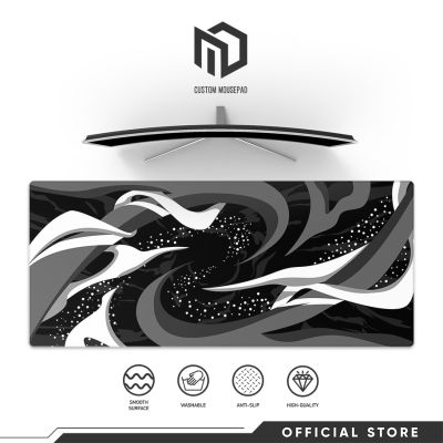 MD Custom Mousepad Abyss Mono Printed Large Extended Mouse Pad Gaming Mousepad Stitched Edge