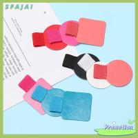 SFAJAI 4PCS ปรับได้ เครื่องเขียน สะดวก ที่ใส่ปากกาแบบมีกาวในตัว คลิปปากกาหนัง สมุดบันทึก วงยืดหยุ่น