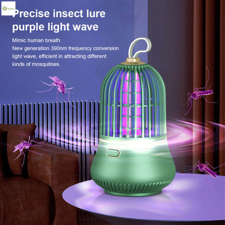 Home Electric Shock Pest Lamp Harmless Rechargeable Fly Trap for Summer ...